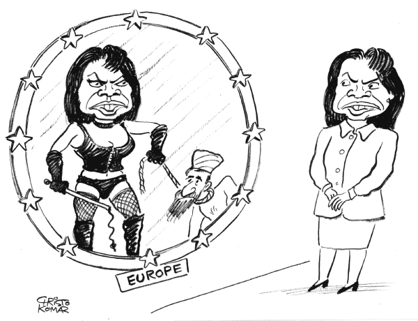 Political cartoon on Rice Explains Torture Policies by Christo, Bulgaria