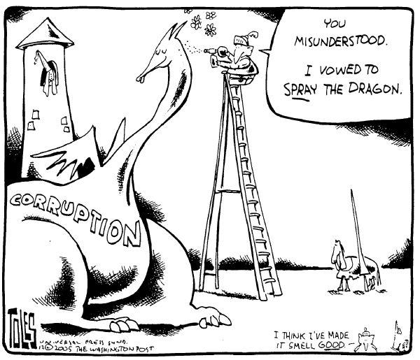Political cartoon on Big Political Battles for GOP by Tom Toles, Washington Post