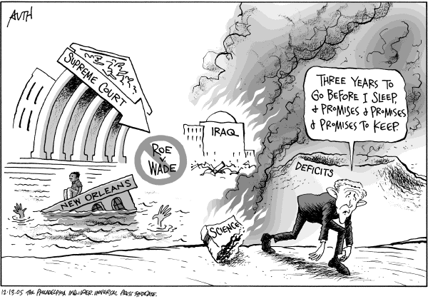 Political cartoon on In Other News by Tony Auth, Philadelphia Inquirer