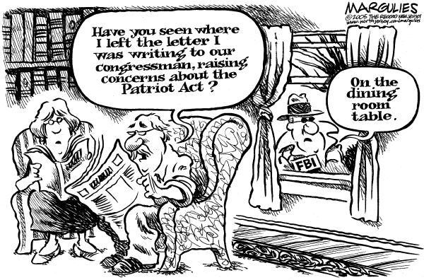 Political cartoon on The War at Home by Jimmy Margulies, The Record, New Jersey