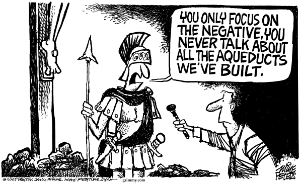 Political cartoon on Bush Claims Unlimited Powers by Mike Peters, Dayton Daily News