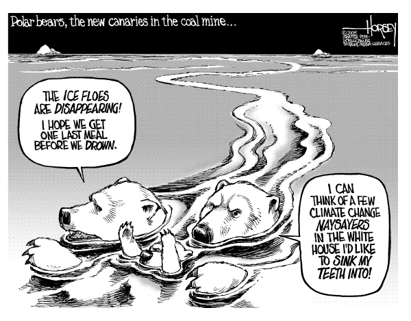 Political cartoon on In Other News by David Horsey, Seattle Post-Intelligencer