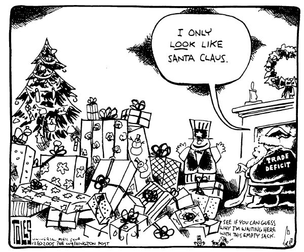 Political cartoon on Tough Budget Decisions by Tom Toles, Washington Post
