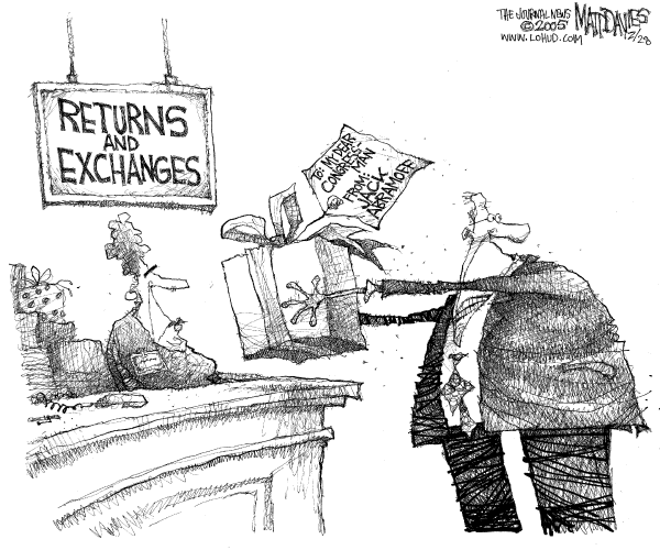 Political cartoon on GOP Fights for Position by Matt Davies, Journal News