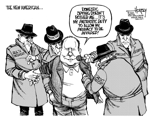 Political cartoon on The War at Home by David Horsey, Seattle Post-Intelligencer