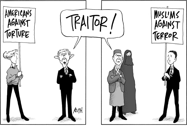 Political cartoon on The War in Iraq by Tony Auth, Philadelphia Inquirer