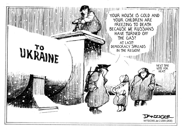 Political cartoon on Winter Hits Russia by Jeff Danziger, Cartoonists & Writers Syndicate