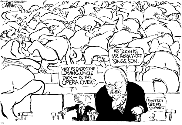 Political cartoon on Abramoff Pleads Guilty by Tony Auth, Philadelphia Inquirer