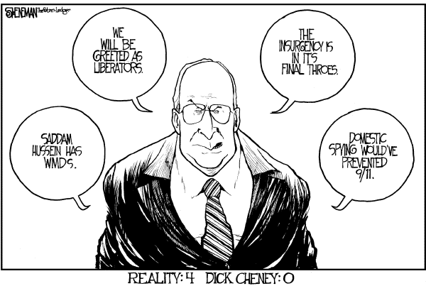 Political cartoon on Domestic Spying Vital, White House Says by Drew Sheneman, Newark Star Ledger