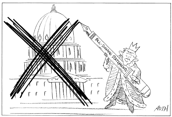 Political cartoon on 2008 Presidential Race Heats Up by Tony Auth, Philadelphia Inquirer