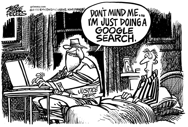 Political cartoon on In Other News by Mike Peters, Dayton Daily News