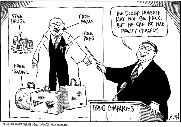 Political cartoon on In Other News by Tony Auth, Philadelphia Inquirer