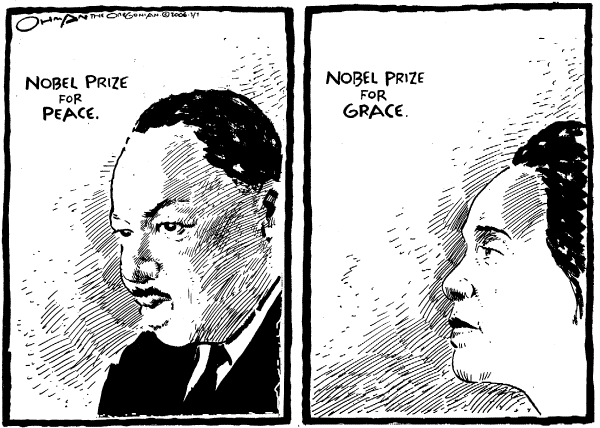 Political cartoon on In Other News by Jack Ohman, The Oregonian