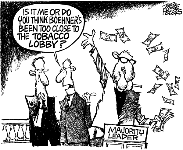 Political cartoon on Republicans Lead Reform Fight by Mike Peters, Dayton Daily News