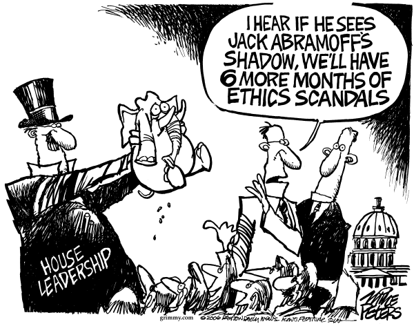 Political cartoon on In Other News by Mike Peters, Dayton Daily News