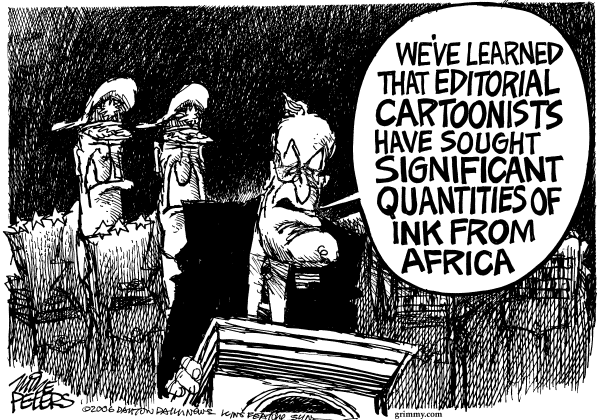 Political cartoon on In Other News by Mike Peters, Dayton Daily News