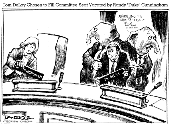 Political cartoon on GOP Refuses to Go on the Defensive by Jeff Danziger, Cartoonists & Writers Syndicate