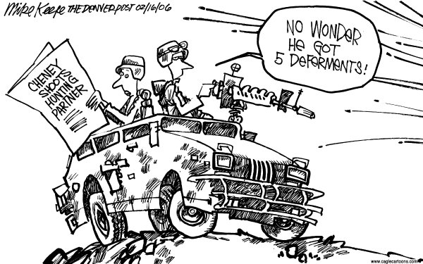 Political cartoon on In Other News by Mike Keefe, Denver Post