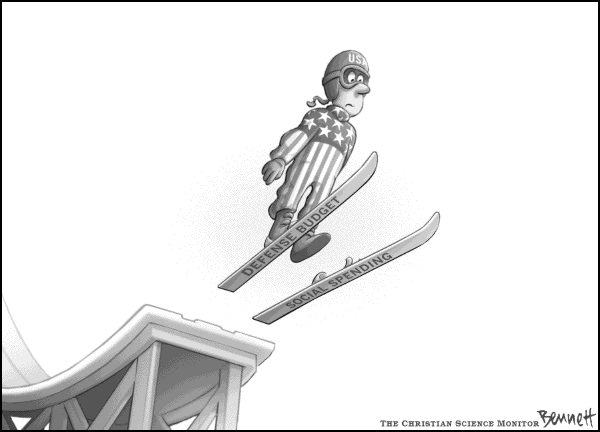 Political cartoon on In Other News by Clay Bennett, Christian Science Monitor