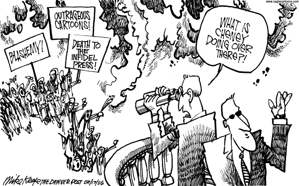 Political cartoon on In Other News by Mike Keefe, Denver Post