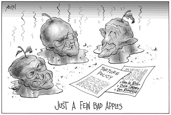 Political cartoon on More Torture Photos Revealed by Tony Auth, Philadelphia Inquirer