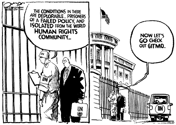 Political cartoon on More Torture Photos Revealed by Jack Ohman, The Oregonian