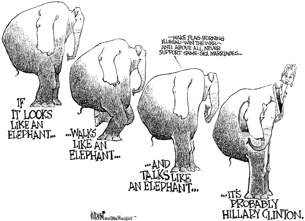 Political cartoon on Democrats Gear Up for Elections by Don Wright, Palm Beach Post