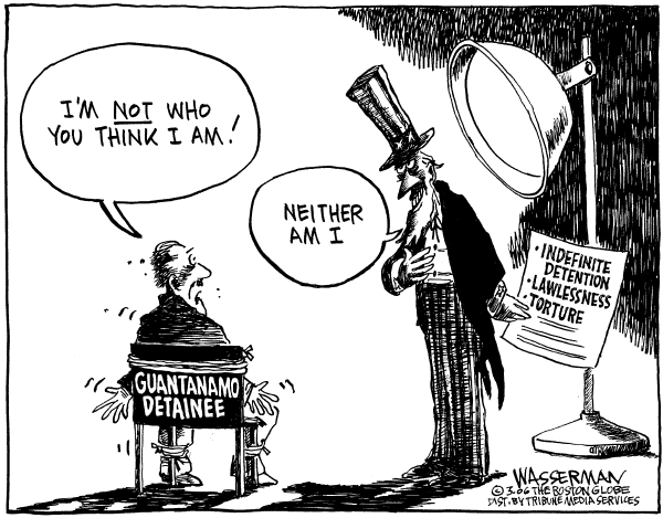 Political cartoon on Security Methods Working, White House Says by Dan Wasserman, Boston Globe