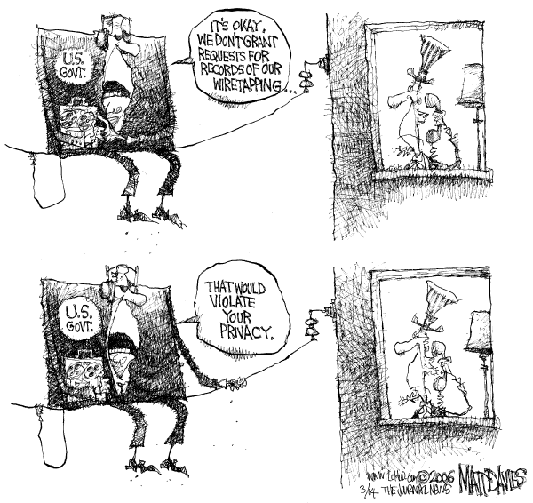 Political cartoon on Security Methods Working, White House Says by Matt Davies, Journal News