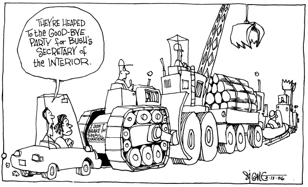 Political cartoon on In Other News by Signe Wilkinson, Philadelphia Daily News