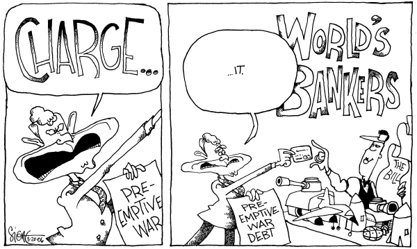 Editorial Cartoon by Signe Wilkinson, Philadelphia Daily News on Debt Ceiling Raised
