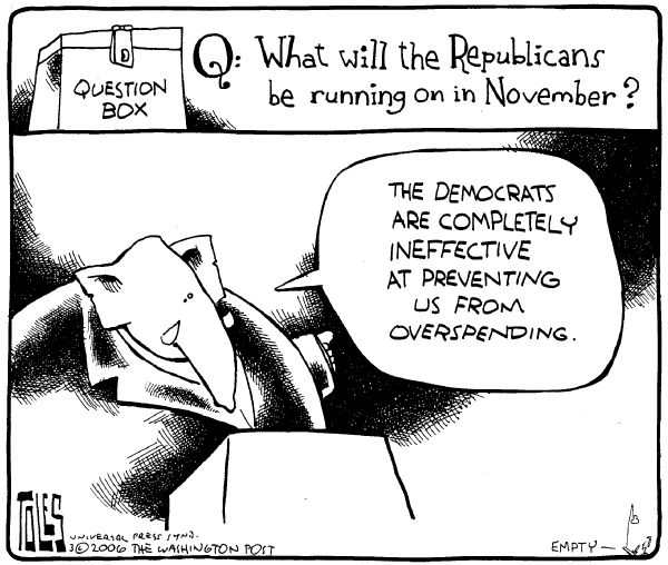 Editorial Cartoon by Tom Toles, Washington Post on Debt Ceiling Raised