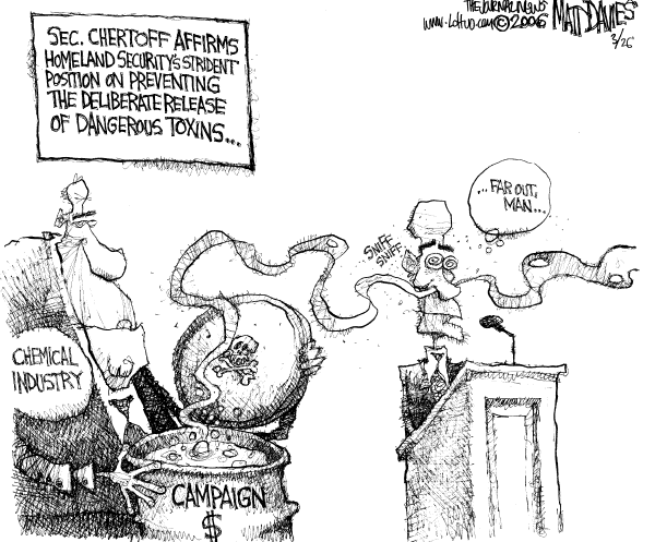 Editorial Cartoon by Matt Davies, Journal News on Environmental Debate Heats Up
