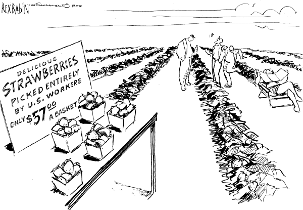 Editorial Cartoon by Tony Auth, Philadelphia Inquirer on New Immigration Policy Imminent
