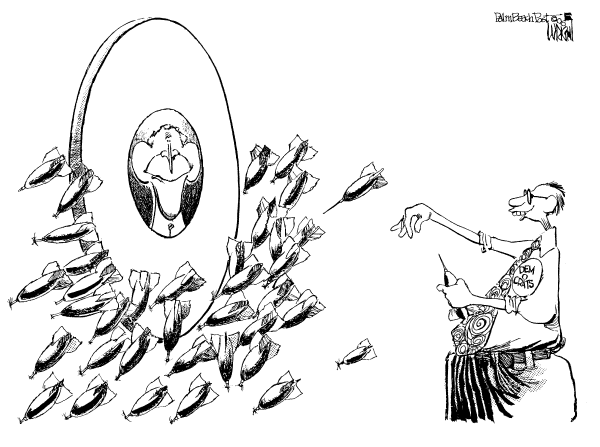 Editorial Cartoon by Don Wright, Palm Beach Post on Democrats Consider Action