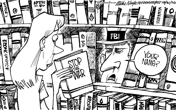 Editorial Cartoon by Mike Keefe, Denver Post on War at Home Intensifies