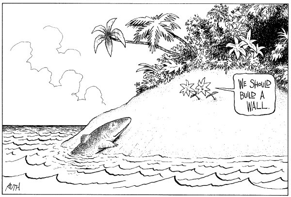 Editorial Cartoon by Tony Auth, Philadelphia Inquirer on Missing Link Found