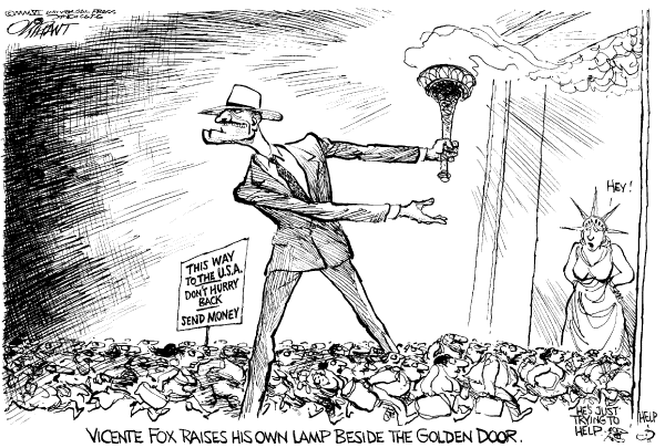 Editorial Cartoon by Pat Oliphant, Universal Press Syndicate on Congress Moves on Immigration Bill