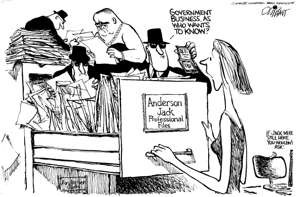 Editorial Cartoon by Pat Oliphant, Universal Press Syndicate on Battles Won in War on Terror