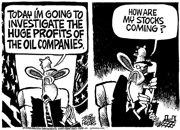 Editorial Cartoon by Mike Peters, Dayton Daily News on Gas Prices Soar