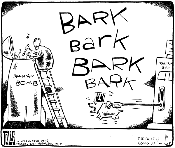 Editorial Cartoon by Tom Toles, Washington Post on US Targets Iran