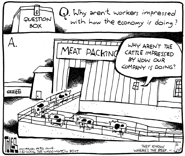 Editorial Cartoon by Tom Toles, Washington Post on Free Market Flourishing