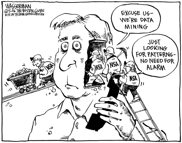 Editorial Cartoon by Dan Wasserman, Boston Globe on Phone Records Seized