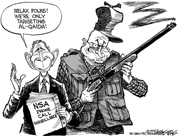 Editorial Cartoon by Kevin Siers, Charlotte Observer on Phone Records Seized