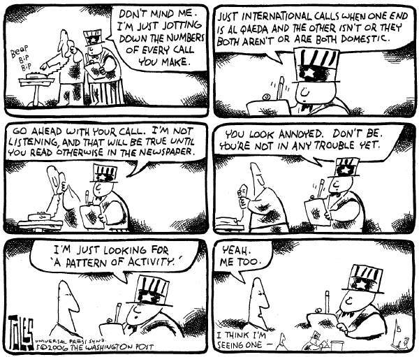 Editorial Cartoon by Tom Toles, Washington Post on Phone Records Seized
