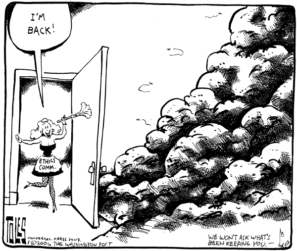 Editorial Cartoon by Tom Toles, Washington Post on Congress Streamlines System