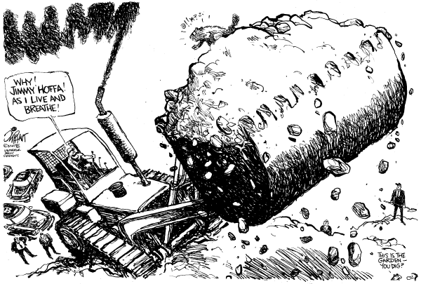 Editorial Cartoon by Pat Oliphant, Universal Press Syndicate on In Other News