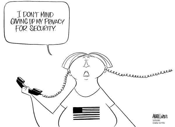Editorial Cartoon by Ann Telnaes, CWS/CartoonArts Intl. on White House: Spying Makes Us Safer