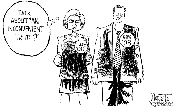 Editorial Cartoon by Doug Marlette, Tallahasee Democrat on Gore’s Movie Breaks Records