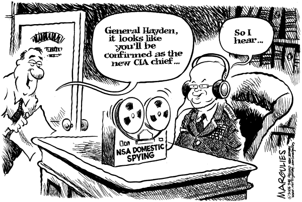 Editorial Cartoon by Jimmy Margulies, The Record, New Jersey on Homeland Security Tightens